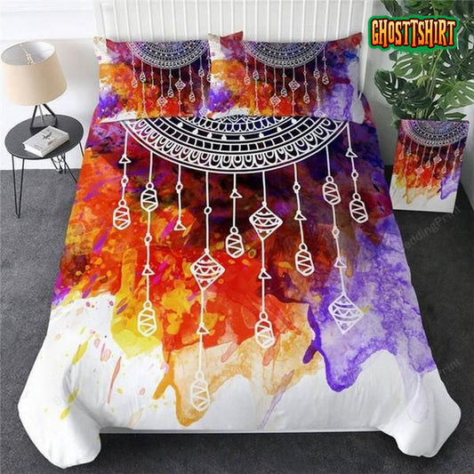 Flame Bohemian Dreamcatcher Bed Sheets Duvet Cover Bedding Set