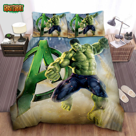 Flaming Hulk Bed Sheets Duvet Cover Bedding Set