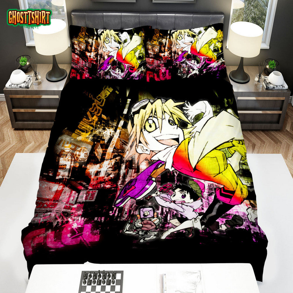 Flcl Characters Haruko Haruhara Bed Sheets Spread Comforter Duvet Cover Bedding Set