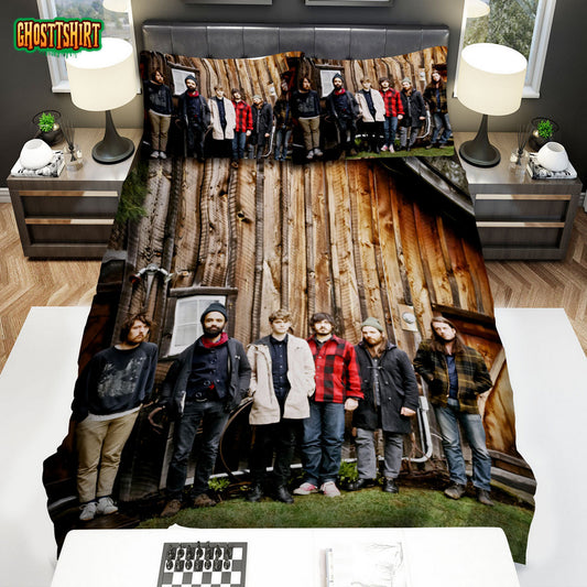 Fleet Foxes Band At The Wooden House Pose Bed Sheets Spread Comforter Duvet Cover Bedding Set