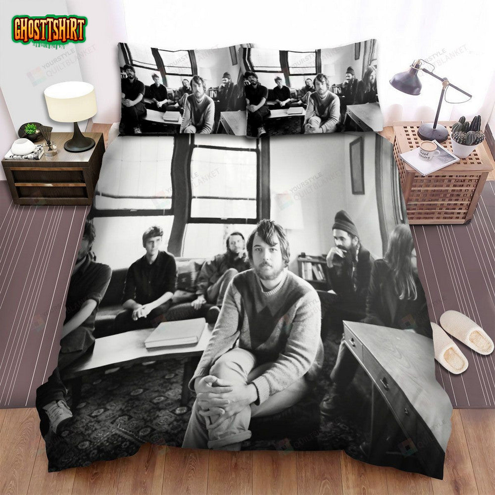 Fleet Foxes Band Black And White Pose Bed Sheets Spread Comforter Duvet Cover Bedding Set