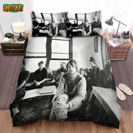 Fleet Foxes Band Black And White Pose Bed Sheets Spread Comforter Duvet Cover Bedding Set