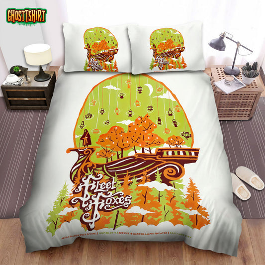Fleet Foxes Band Forest Art Bed Sheets Spread Comforter Duvet Cover Bedding Set