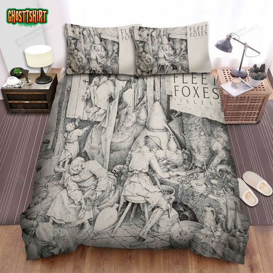Fleet Foxes Band Islet Album Cover Bed Sheets Spread Comforter Duvet Cover Bedding Set