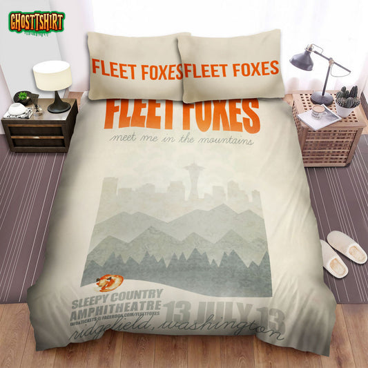 Fleet Foxes Band Meet Me In The Mountain Art Bed Sheets Spread Comforter Duvet Cover Bedding Set