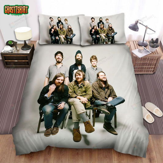 Fleet Foxes Band Member Pose Bed Sheets Spread Comforter Duvet Cover Bedding Set