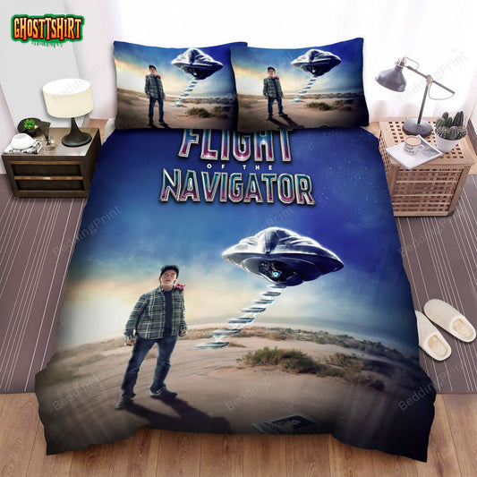 Flight Of The Navigator Movie Poster 3 Bed Sheets Duvet Cover Bedding Set