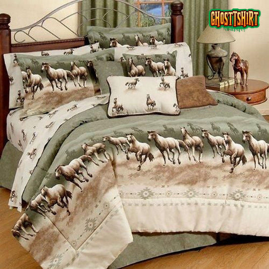 Flock Of Wild Horses Bedding Set