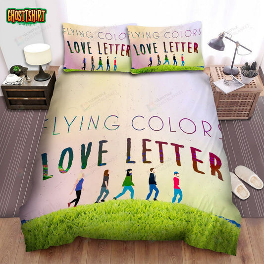 Flying Colors Music Band Love Letter Bed Sheets Spread Comforter Duvet Cover Bedding Set