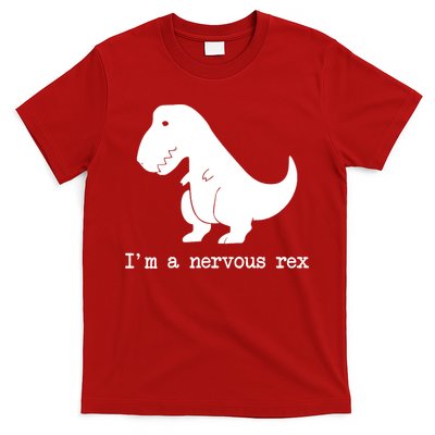 Funny Mental Health Awareness Trex Dinosaur With Anxiety T-Shirt
