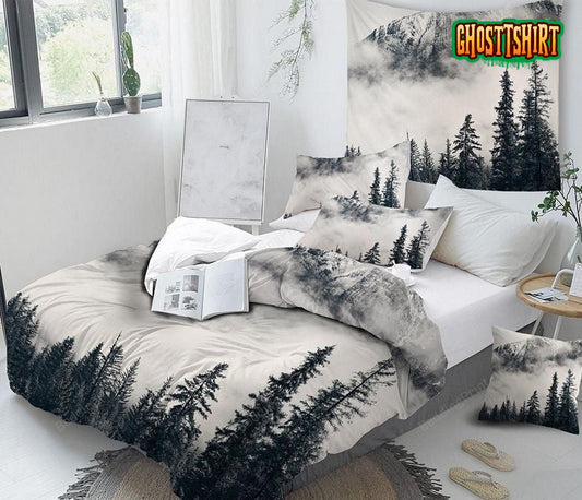 Foggy Forest Bed Sheets Duvet Cover Bedding Set