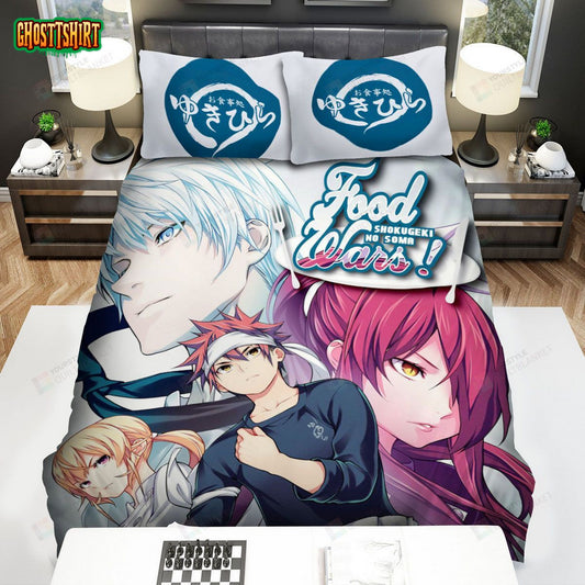 Food Wars Shokugeki No Soma Anime Characters Bed Sheets Spread Comforter Duvet Cover Bedding Set