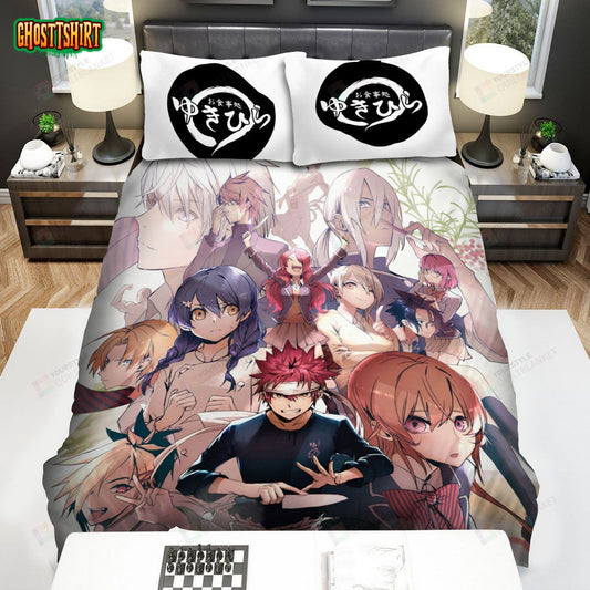 Food Wars Shokugeki No Soma Characters Art Bed Sheets Spread Comforter Duvet Cover Bedding Set