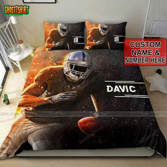 Football Player Custom Duvet Cover Bedding Set