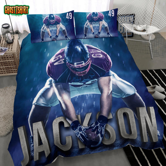 Football Player Duvet Cover Bedding Set