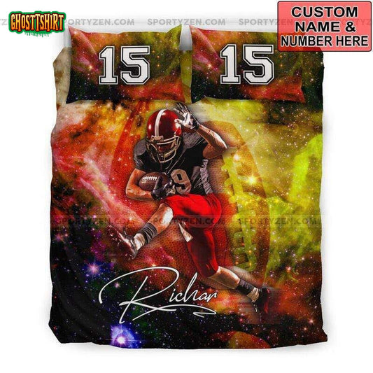 Football Player Personalized Custom Duvet Cover Bedding Set