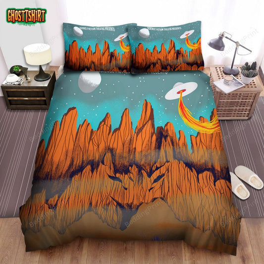 Forbidden Planet Movie Art Bed Sheets Duvet Cover Bedding Set