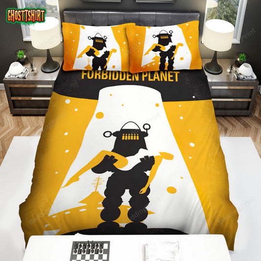 Forbidden Planet Movie Poster Art Bed Sheets Duvet Cover Bedding Set