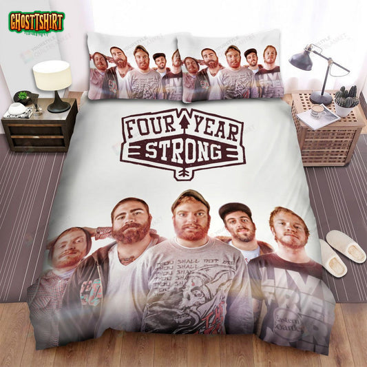 Four Year Strong Band Group Pose Bed Sheets Spread Comforter Duvet Cover Bedding Set