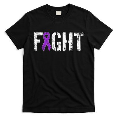 Fight Pancreatic Cancer Military Style Awareness Ribbon T-Shirt