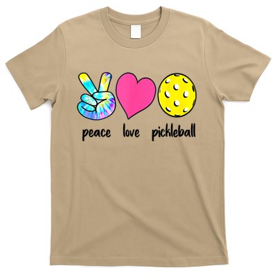 Funny Pickleball Retired Ladies Peace Love Pickleball T-Shirt