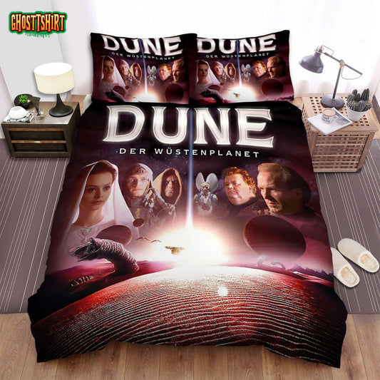Frank Herbert's Dune Movie Poster Art Bed Sheets Spread Comforter Duvet Cover Bedding Set