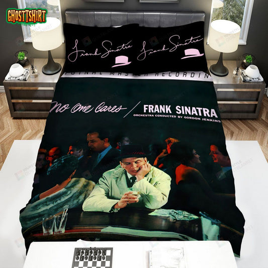 Frank Sinatra Album Cover No One Cares Bed Sheets Spread Comforter Duvet Cover Bedding Set