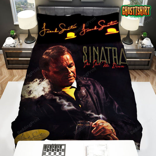 Frank Sinatra Album Cover She Shot Me Down Bed Sheets Duvet Cover Bedding Set