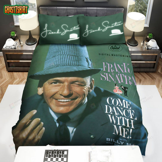 Frank Sinatra Come Dance With Me Cover Album Bed Sheets Spread Comforter Duvet Cover Bedding Set