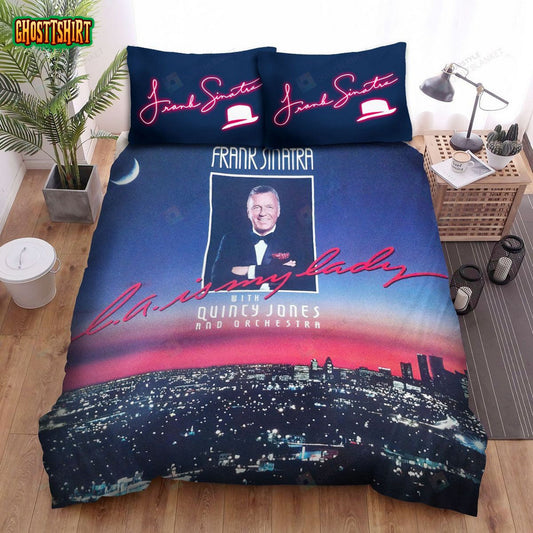 Frank Sinatra L,A Is My Lady Album Cover Bed Sheets Spread Comforter Duvet Cover Bedding Set