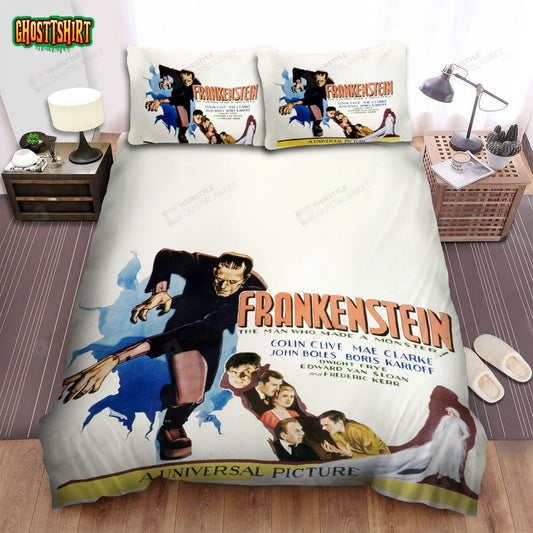 Frankenstein Movie Poster 4 Bed Sheets Spread Comforter Duvet Cover Bedding Set