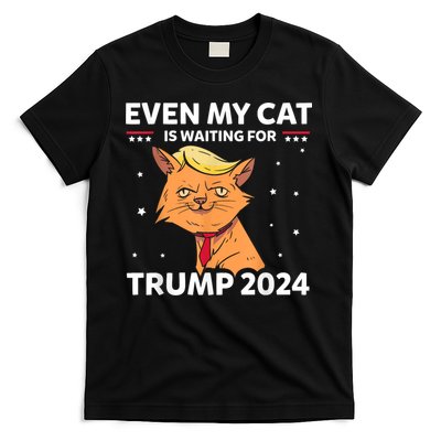 Funny Republicans Even My Cat Is Waiting For Trump 2024 T-Shirt