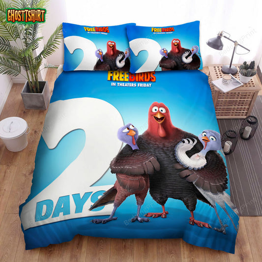 Free Birds (2013) 2 Days To Go Poster Bed Sheets Duvet Cover Bedding Set