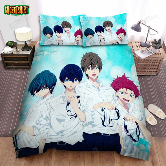 Free! Characters With The Swimming Glasses Bed Sheets Spread Comforter Duvet Cover Bedding Set