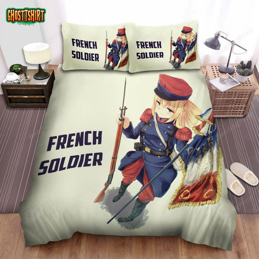 French Soldier In Ww1 – The Anime Soldier Bed Sheets Spread Duvet Cover Bedding Set