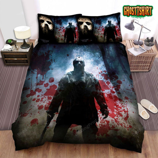 Friday The 13th 2009)Blood Bed Sheets Duvet Cover Bedding Set