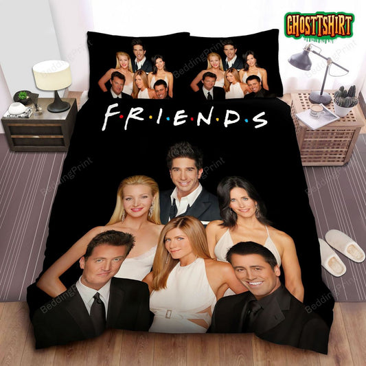Friends Characters In Formal Clothes Photograph Bed Sheets Duvet Cover Bedding Set