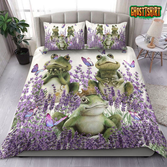 Frog And Lavender Bed Sheets Duvet Cover Bedding Set
