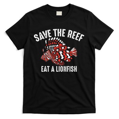 Funny Save The Reef Eat A Lionfish Cute Sea Rock Diver Gift T-Shirt