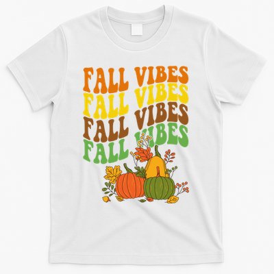 Fall Vibes Season Retro Pumpkin T-Shirt