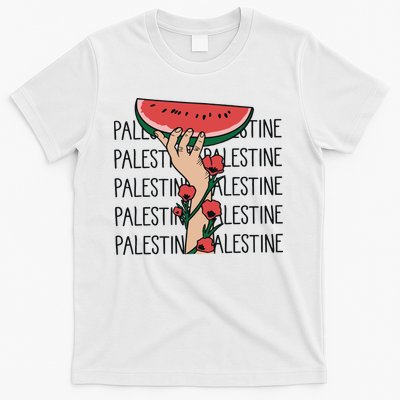 Floral Watermelon Palestine Watermelon T-Shirt