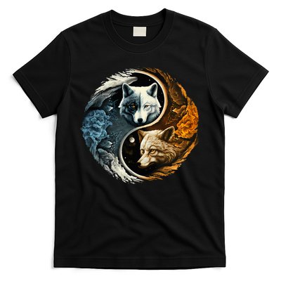 Fun Yin Yang Wolf Yin Yang T-Shirt