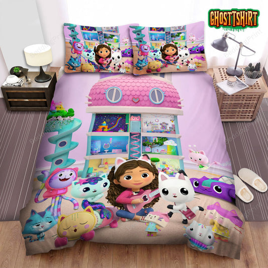 Gabbys Dollhouse Poster Bed Sheets Spread Duvet Cover Bedding Set