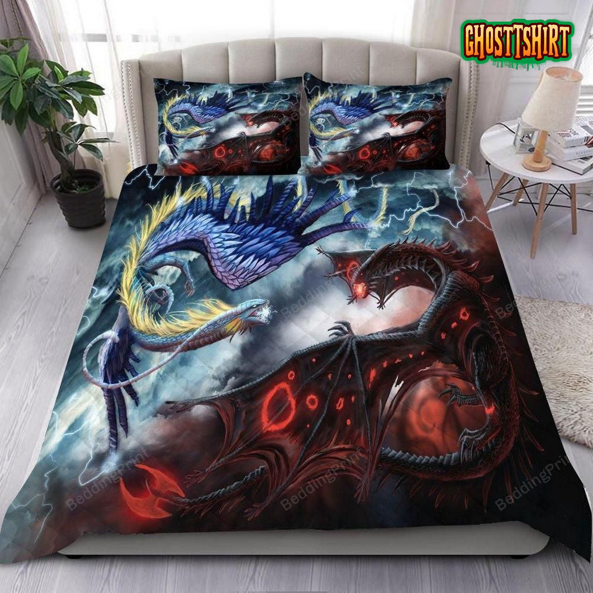 Galaxy Dragon Art Bed Sheets Duvet Cover Bedding Set