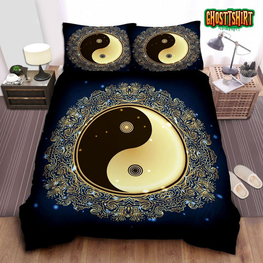 Galaxy Yin Yang Bed Sheets Duvet Cover Bedding Set