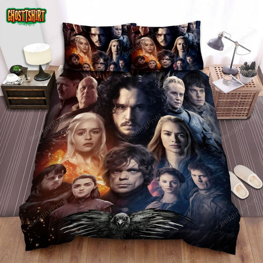 Game Of Thrones Movie Eagle Poster Bed Sheets Duvet Cover Bedding Set