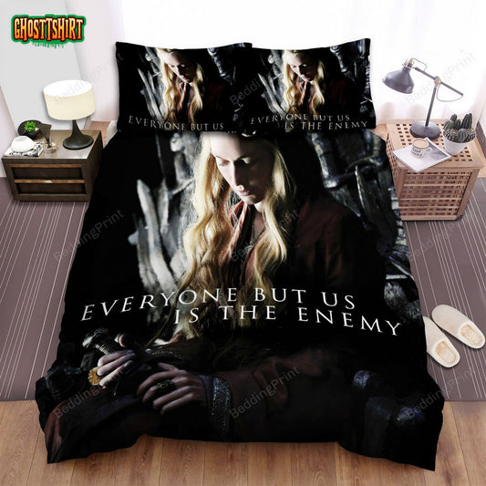 Game Of Thrones Movie Everyone But Us Is The Enemy Poster Bed Sheets Duvet Cover Bedding Set