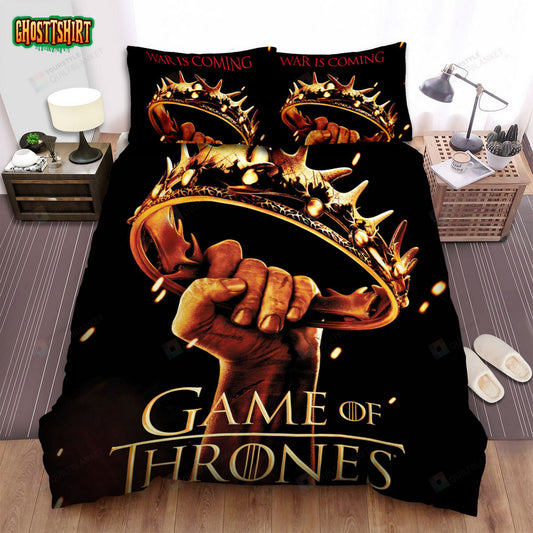 Game Of Thrones Movie Holding Crown Poster Bed Sheets Duvet Cover Bedding Set