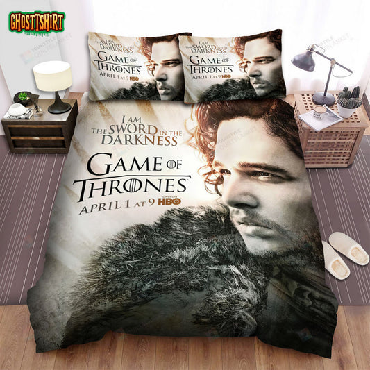Game Of Thrones Movie I Am The Sword In The Darkness Poster Bed Sheets Duvet Cover Bedding Set