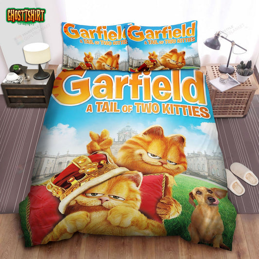 Garfield A Tail Of Two Kitties Movie Poster Bed Sheets Spread Comforter Duvet Cover Bedding Set